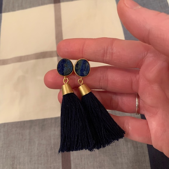 Madewell Jewelry - Madewell Blue Tassel Earrings ASO Meghan Markle
